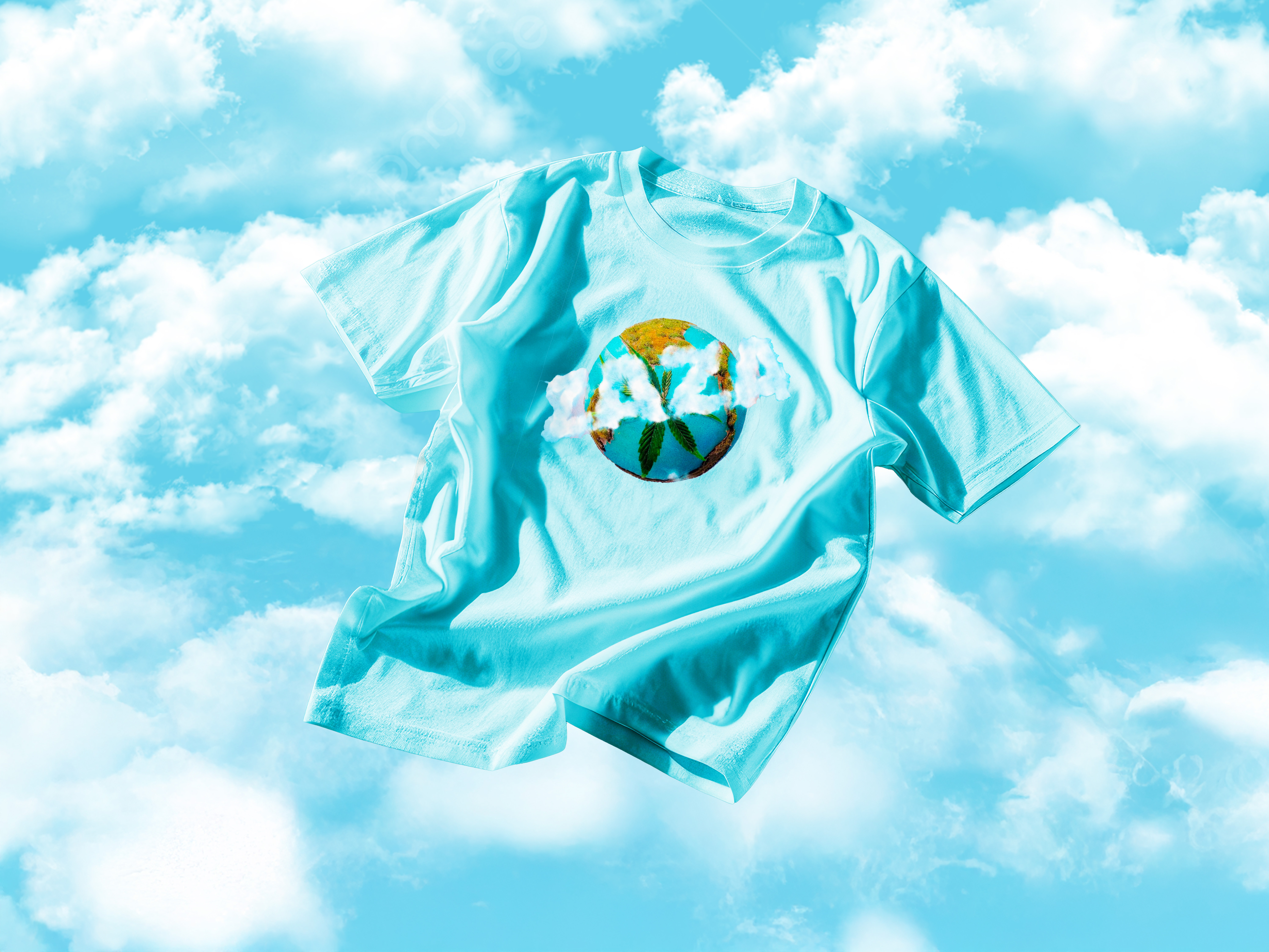 16JAY ft GODSON - ZAZA – T Shirt on the floor mockup zaza 1