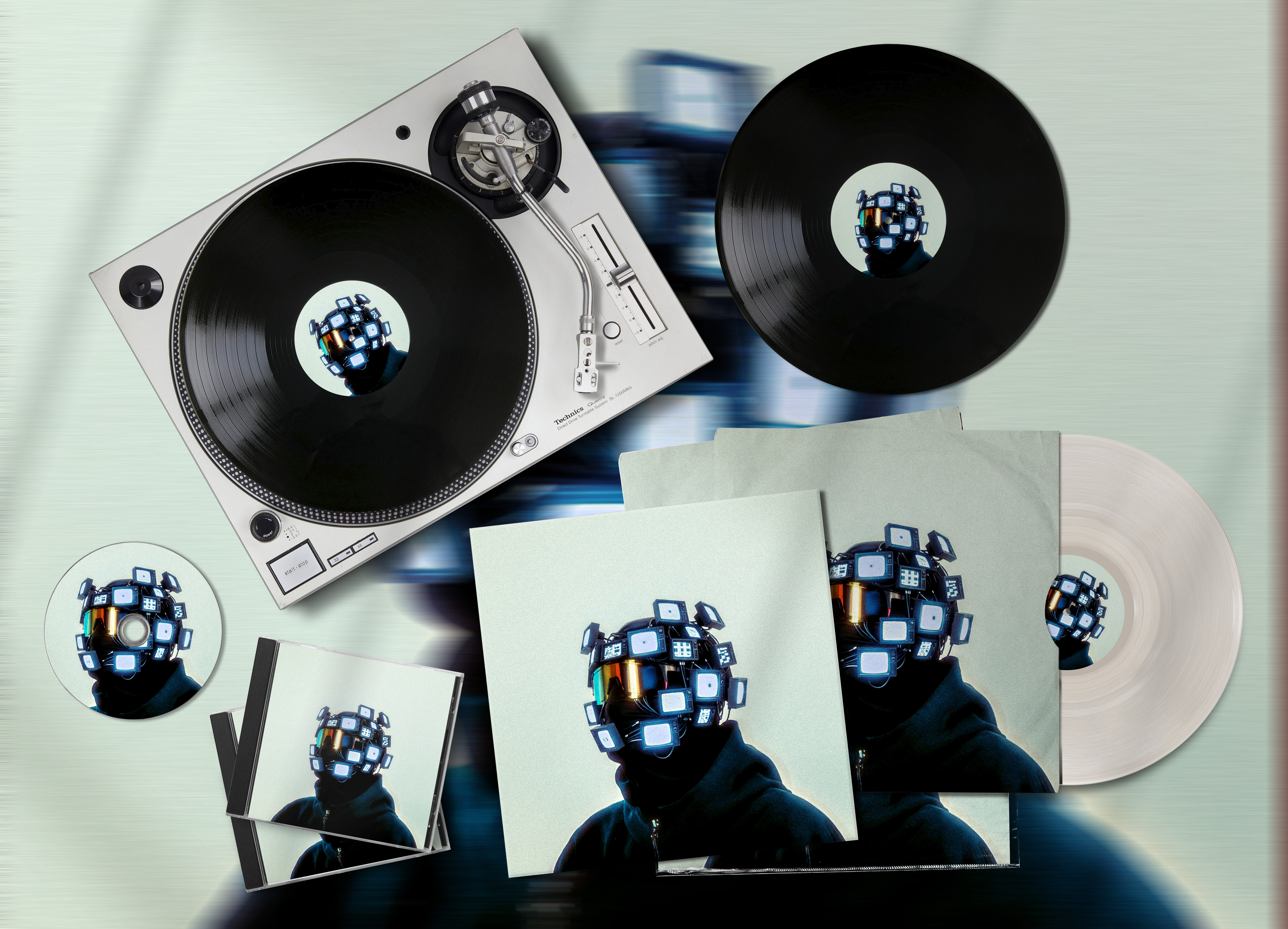 BAWA - À MOI-MÊME – Vinyl Record and CD PSD MockUp