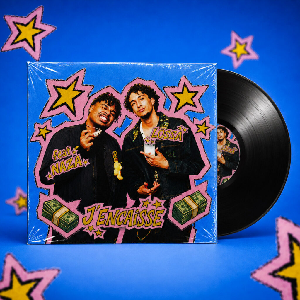 LOSSA feat NAZA - J'ENCAISSE – Noa Durez LOSSA feat NAZA - J'ENCAISSE – VINYLE MOCKUP