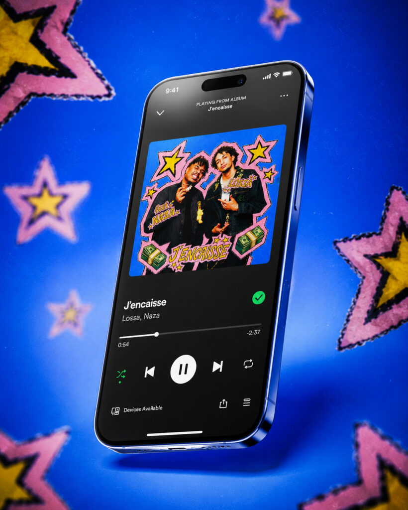 LOSSA feat NAZA - J'ENCAISSE – Noa Durez LOSSA feat NAZA - J'ENCAISSE – mockup iphone 1